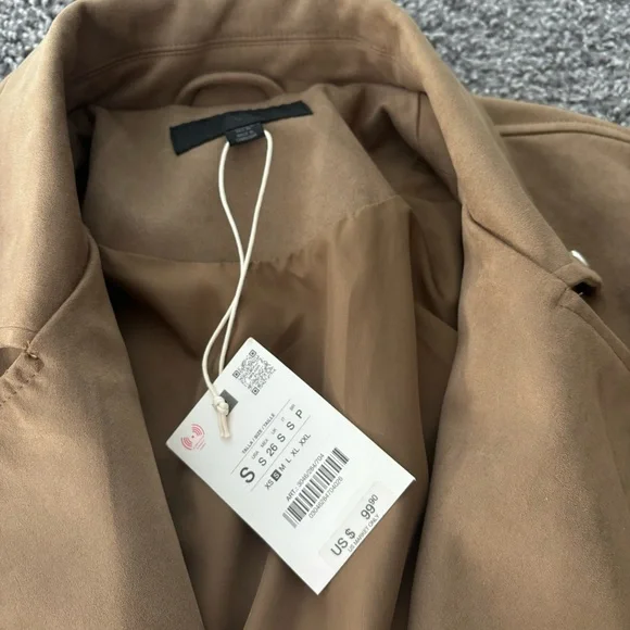Zara Brown Moto Jacket - Picture 3 of 3